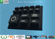 أسود مفتاح مخصص سيليكون لوحة المفاتيح / أبيض الشاشة الحريرية الطباعة المطاط موصل لوحة المفاتيح