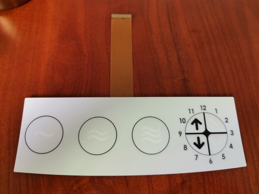 Long Zif FPC Membrane Switch Keyboard مع Led 1.0mm الملعب 3 مفاتيح
