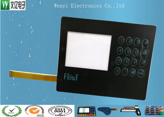 لوحة مفاتيح غشاء نافذة LCD زرقاء مع لمسة نهائية غير لامعة لاصقة خلفية 3M468
